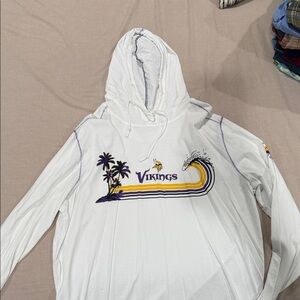 Tommy Bahama White and Purple Stitch Hoodie